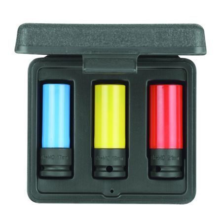 IMPACT SOCKET SET 1|2 INCH DRIVE 3 PCE